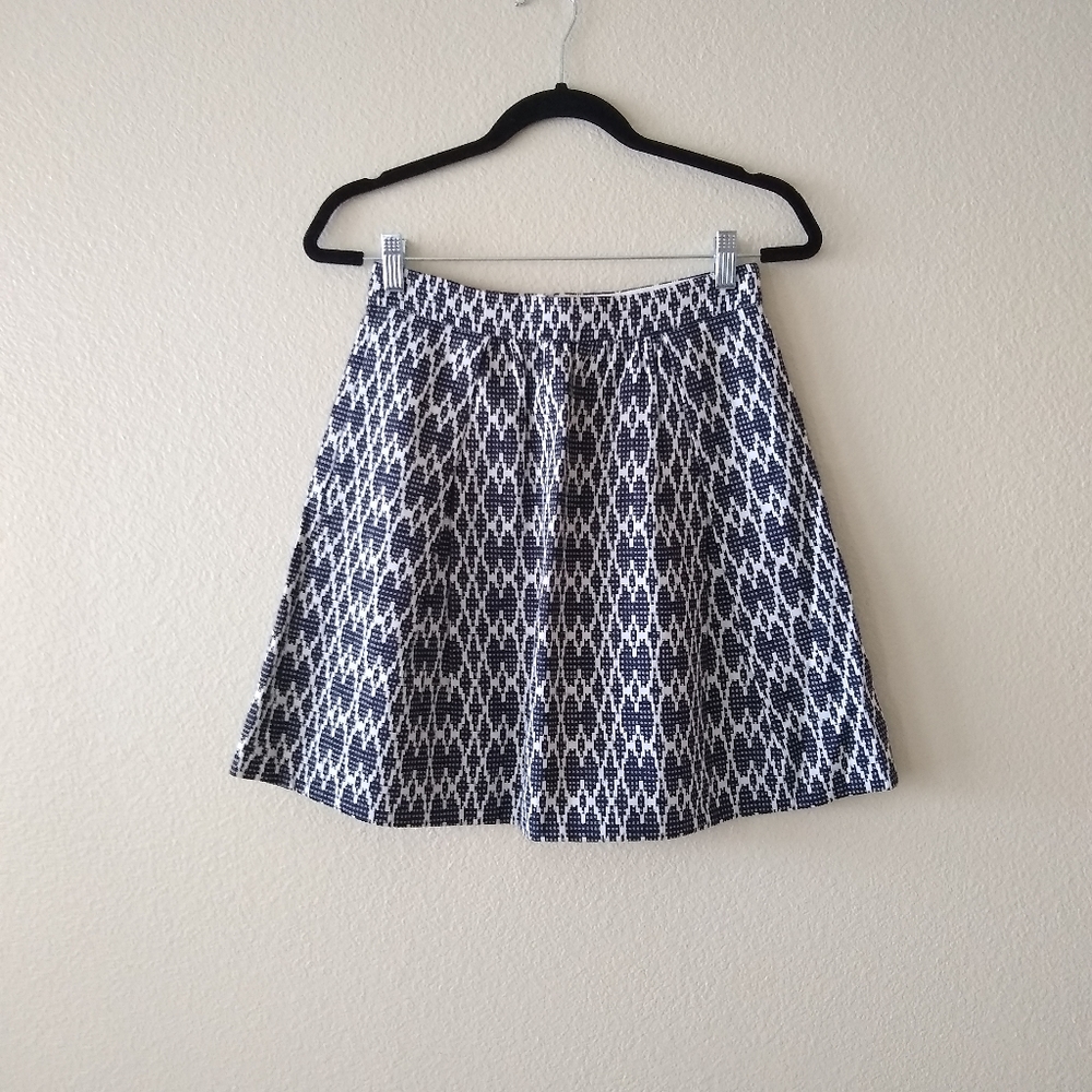 J Crew Jacquard A-Line Skirt